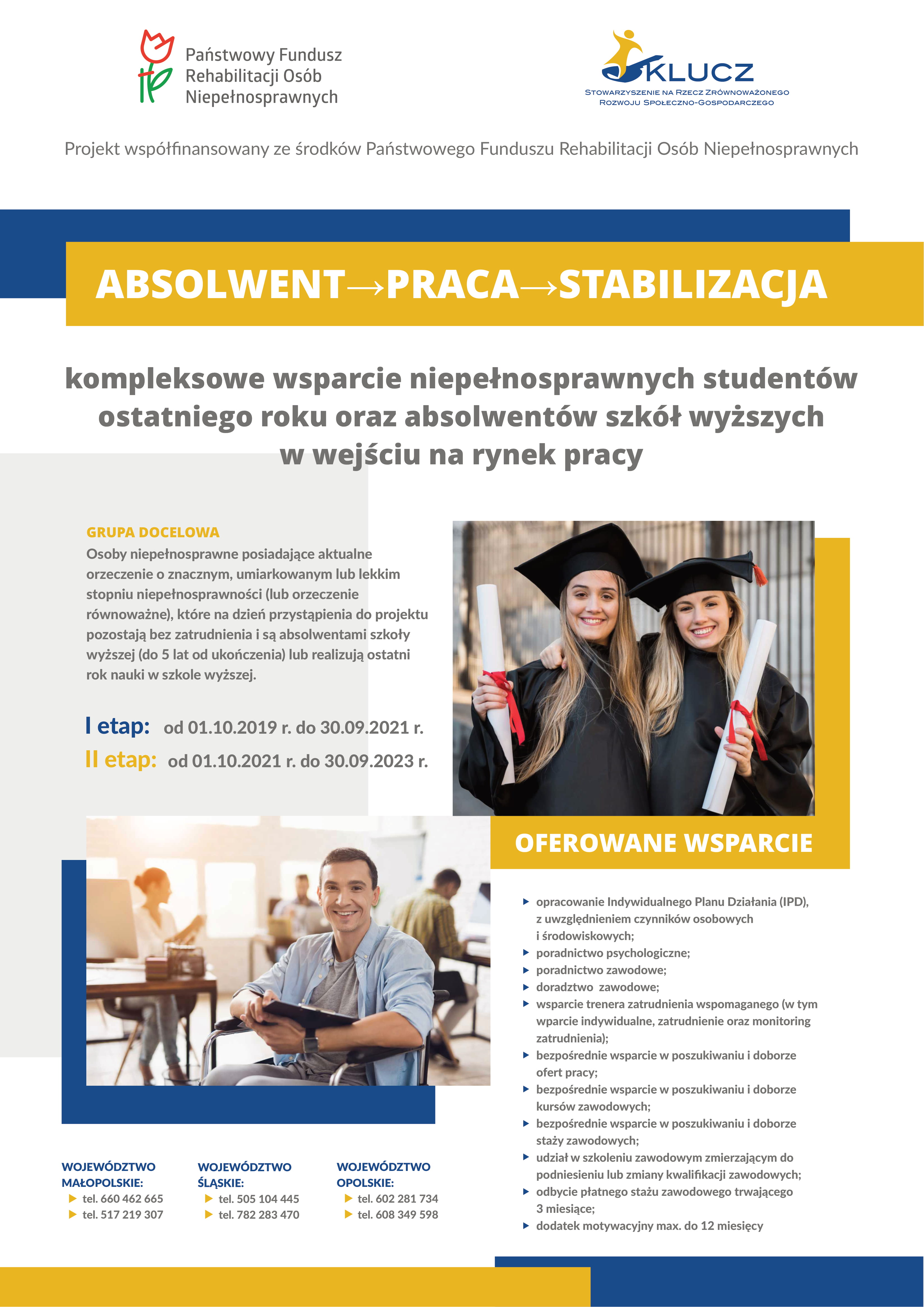 Kompleksowe wsparcie niepełnosprawnych studentów ostatniego roku oraz absolwentów szkół wyższych w wejściu na rynek pracy